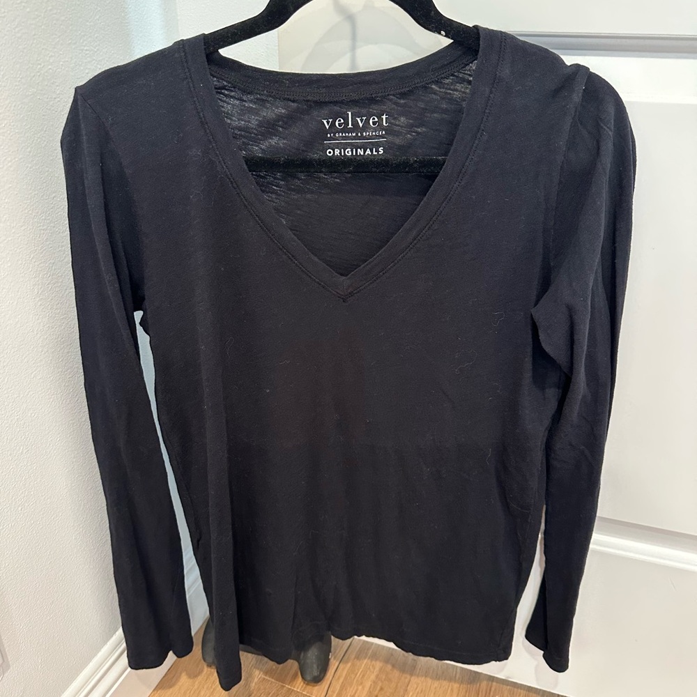 Velvet Black Blaire Long Sleeve Tee